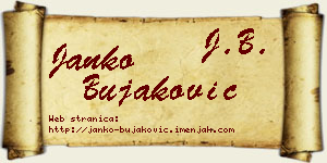 Janko Bujaković vizit kartica